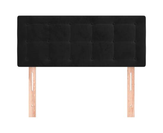 Tăblie de pat, negru, 100x5x78/88 cm, catifea, 3 image