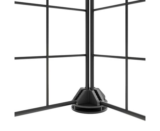 Cușcă animale de companie cu ușă 12 panouri negru 35x35 cm oțel, 7 image