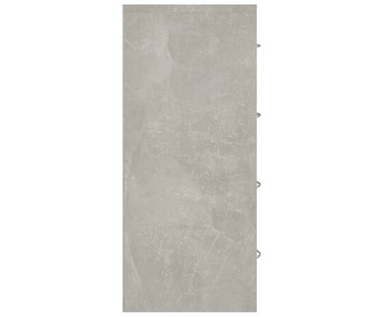 Servantă cu 4 sertare, gri beton, 60x30,5x71 cm, 5 image