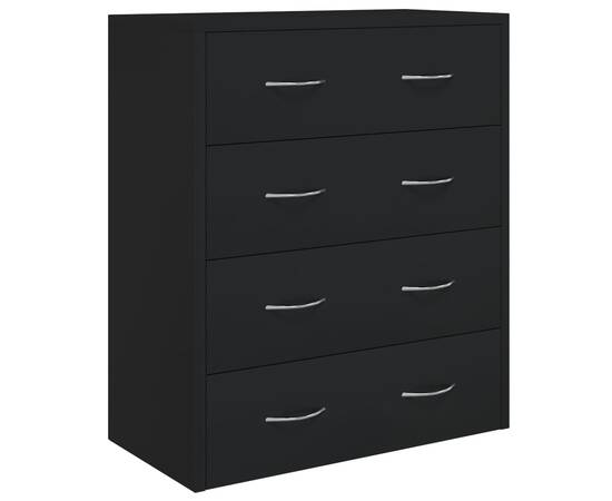 Servantă cu 4 sertare, negru, 60x30,5x71 cm, 3 image