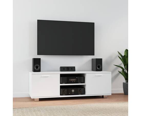 Comodă tv, alb, 120x40,5x35 cm, lemn prelucrat