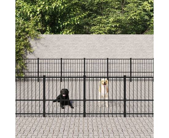 Padoc pentru câini de exterior, 45,16 m², oțel