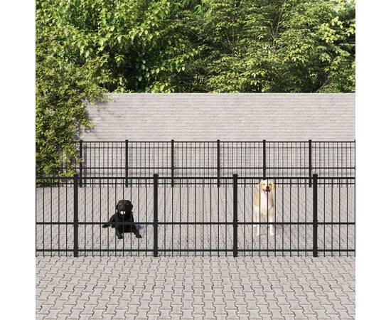 Padoc pentru câini de exterior, 59,28 m², oțel