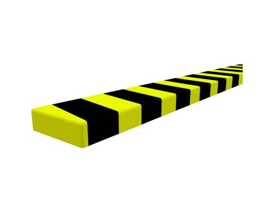 Protecție de colț, galben și negru, 6x2x101,5 cm, pu, 4 image