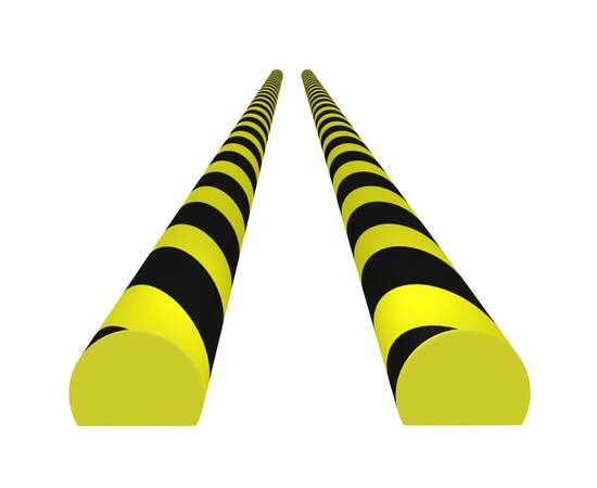 Protecții de colț, 2 buc., galben și negru, 4x3x100 cm, pu, 2 image