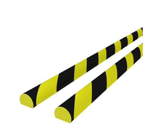 Protecții de colț, 2 buc., galben și negru, 4x3x100 cm, pu, 4 image