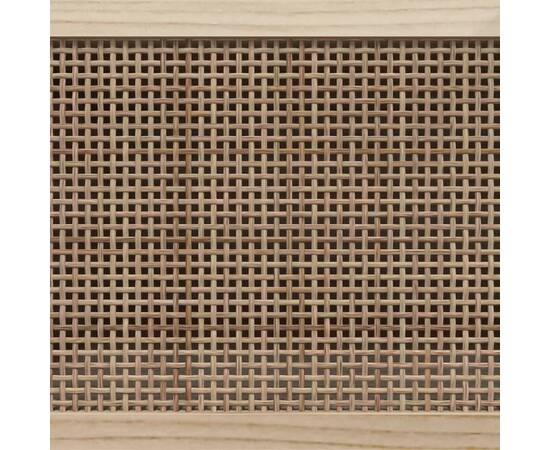 Servantă, maro, 60x30x70 cm, lemn masiv pin și ratan natural, 7 image