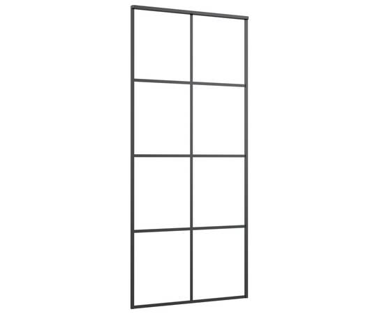 Ușă glisantă cu set feronerie, 90x205 cm, sticlă esg/aluminiu, 4 image