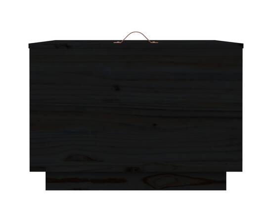 Cutii de depozitare cu capace 3 buc. negru lemn masiv de pin, 7 image