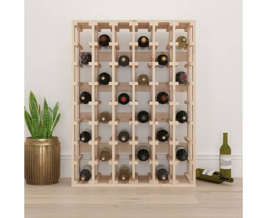 Suport de vinuri, 70x33x94 cm, lemn masiv de pin, 3 image