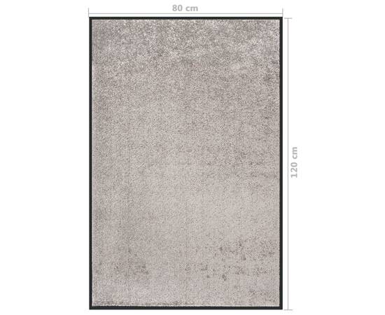 Covoraș de ușă, gri, 80x120 cm, 6 image