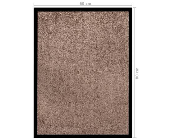Covoraș de ușă, maro, 60x80 cm, 6 image