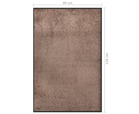 Covoraș de ușă, maro, 80x120 cm, 6 image