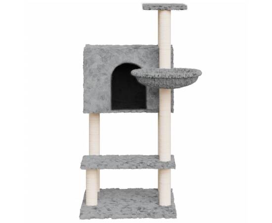 Ansamblu pisici, stâlpi din funie sisal, gri deschis, 108,5 cm, 4 image