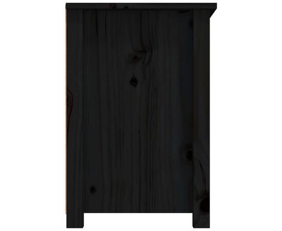 Comodă tv, negru, 79x35x52 cm, lemn masiv de pin, 8 image