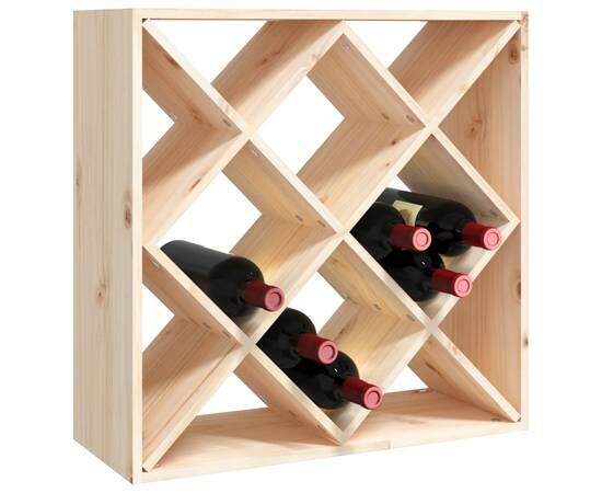 Dulap de vinuri, 62x25x62 cm, lemn masiv de pin, 4 image