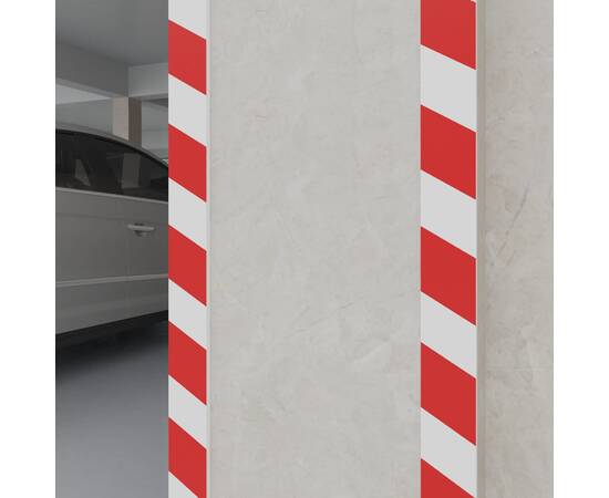 Protecții de perete, 6 buc., roșu și alb, 50x20x2 cm, spumă eva