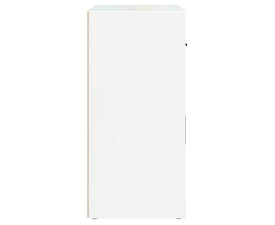Servantă, alb extralucios, 80x33x70 cm, lemn prelucrat, 5 image