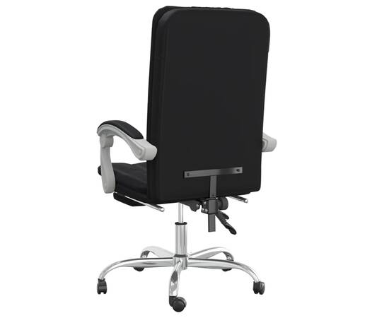 Fotoliu de birou rabatabil, negru, piele ecologică, 5 image