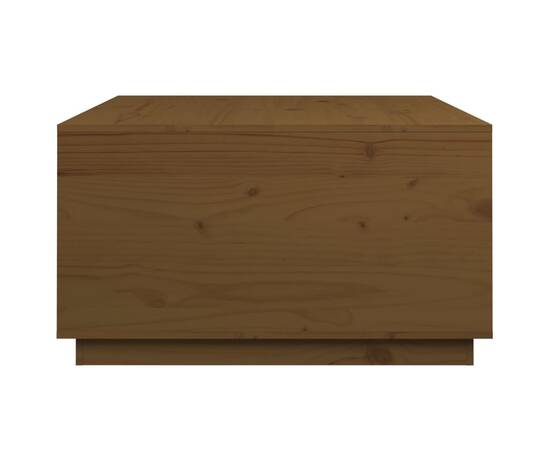 Măsuță de cafea, maro miere, 80x80x45 cm, lemn masiv de pin, 8 image