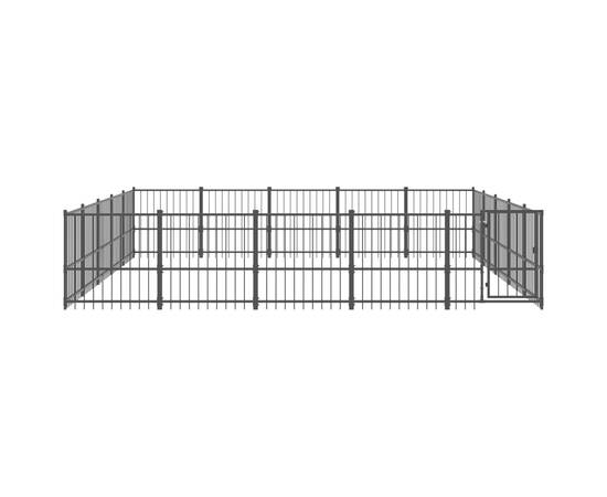 Padoc pentru câini de exterior, 23,52 m², oțel, 3 image
