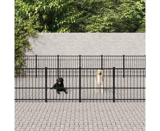 Padoc pentru câini de exterior, 32,93 m², oțel