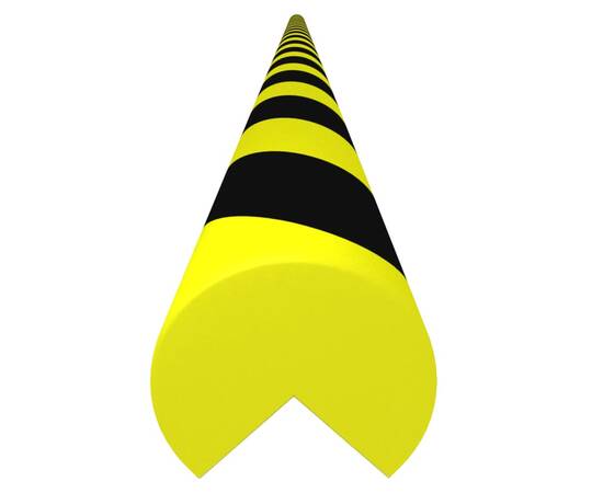 Protecție de colț, galben și negru, 4x4x104 cm, pu, 2 image