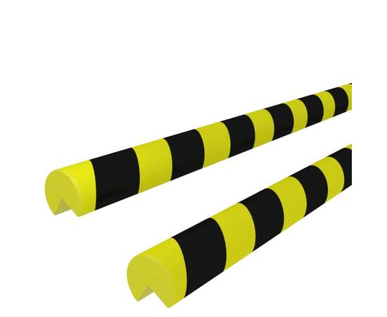 Protecții de colț, 2 buc., galben și negru, 4 x 4 x 104 cm, pu, 4 image