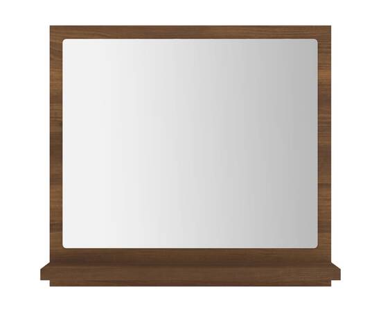 Oglindă de baie, stejar maro, 40x10,5x37 cm, lemn compozit, 3 image