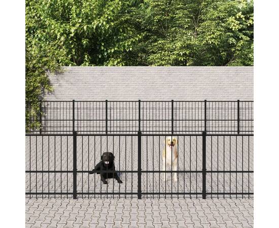 Padoc pentru câini de exterior, 76,21 m², oțel