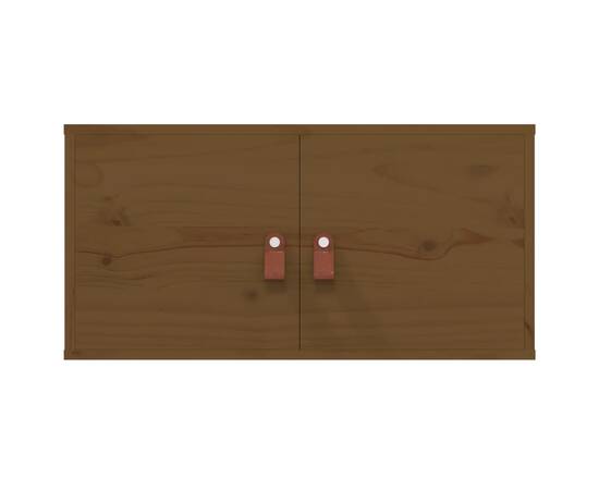 Dulapuri de perete 2 buc. maro miere 60x30x30 cm lemn masiv pin, 4 image