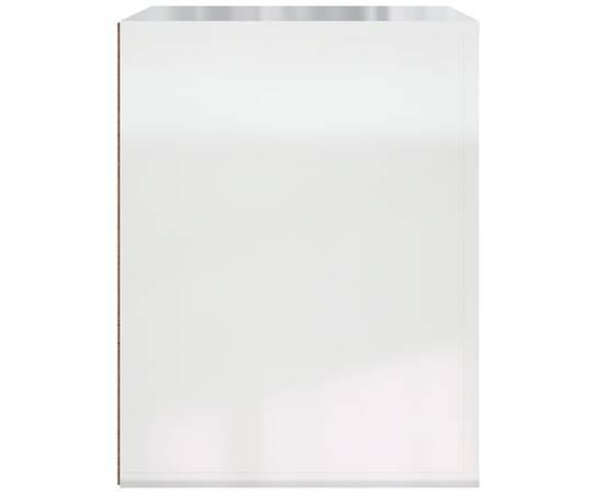 Noptieră de perete, alb extralucios, 50x36x47 cm, 7 image