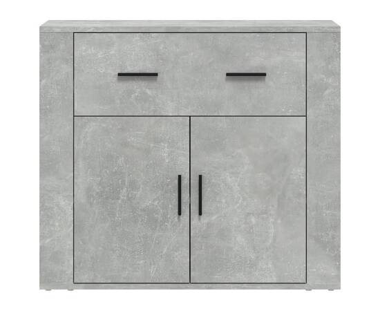 Servantă, gri beton, 80x33x70 cm, lemn prelucrat, 3 image
