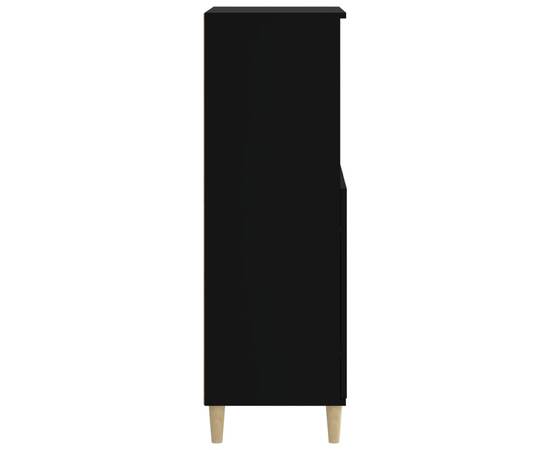 Dulap înalt, negru, 60x36x110 cm, lemn prelucrat, 4 image