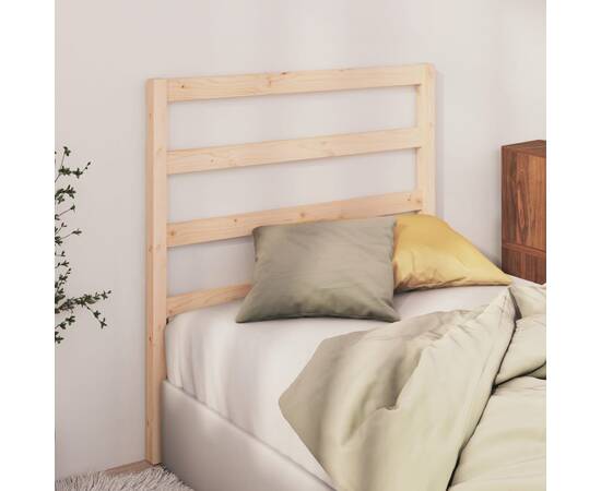 Tăblie de pat, 95x4x100 cm, lemn masiv de pin, 3 image