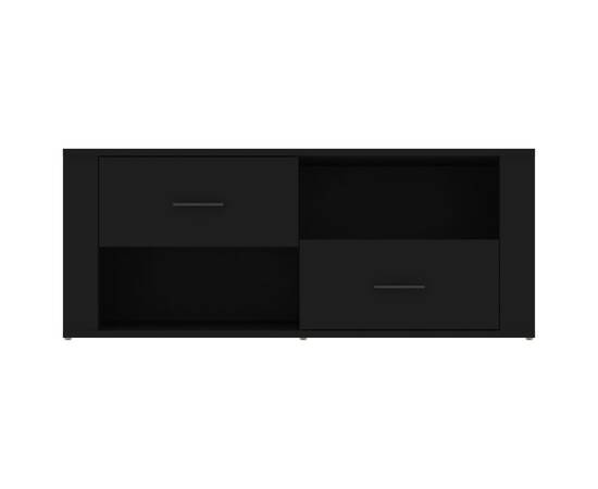 Comodă tv, negru, 100x35x40 cm, lemn prelucrat, 6 image