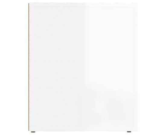 Noptieră, alb extralucios, 50x39x47 cm, 6 image