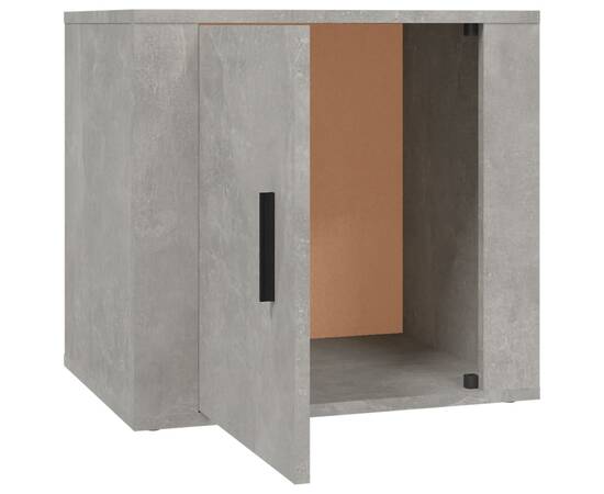 Noptiere, 2 buc., gri beton, 50x39x47 cm, 8 image