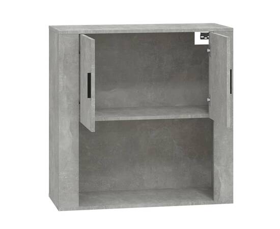 Dulap de perete, gri beton, 80x33x80 cm, lemn prelucrat, 4 image