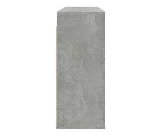 Dulap de perete, gri beton, 80x33x80 cm, lemn prelucrat, 5 image