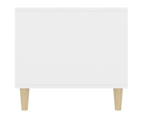 Măsuță de cafea, alb, 90x49x45 cm, lemn prelucrat, 7 image