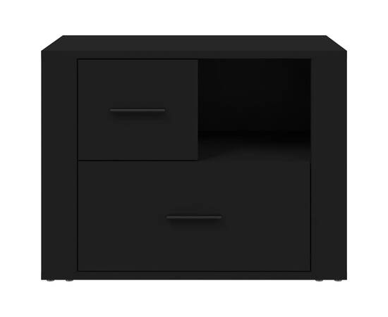 Noptieră, negru, 60x36x45 cm, lemn prelucrat, 7 image