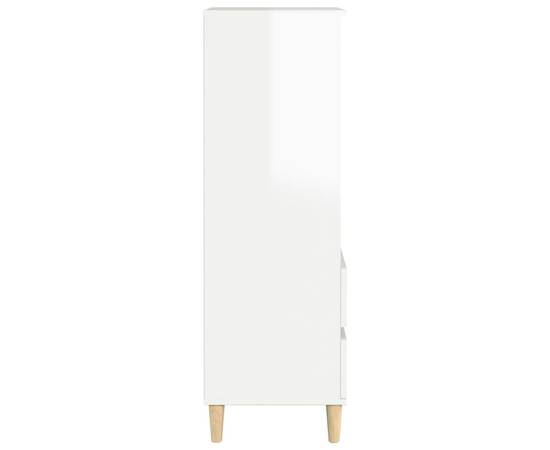 Dulap înalt, alb extralucios, 40x36x110 cm, lemn compozit, 5 image