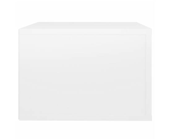 Noptiere de perete, 2 buc., alb extralucios, 50x36x25 cm, 9 image