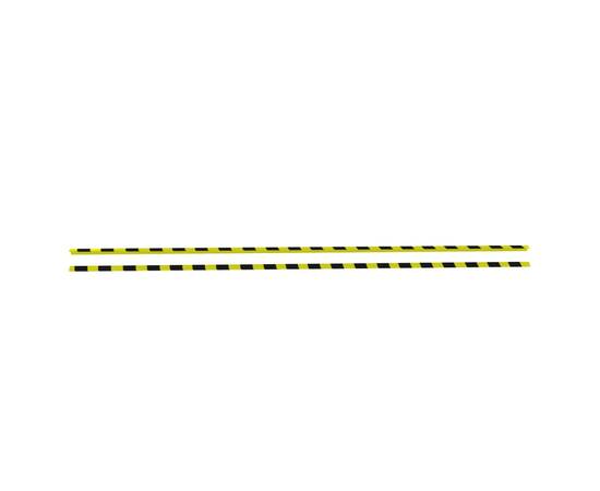 Protecții de colț, 2 buc., galben și negru, 4,5x4,5x104 cm, pu, 3 image