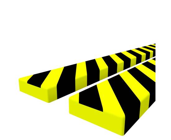 Protecții de colț, 2 buc., galben și negru, 6x2x101,5 cm, pu, 4 image