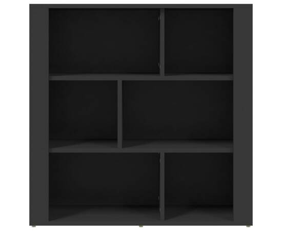 Servantă, negru, 80x30x80 cm, lemn prelucrat, 5 image